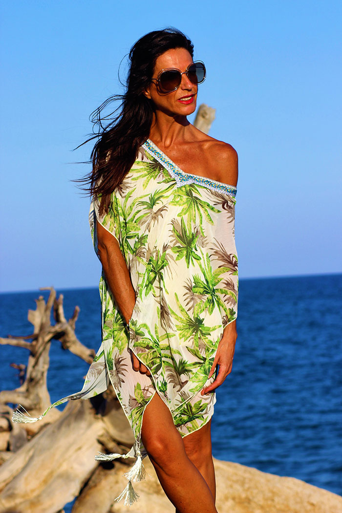 Blusón-vestido-tropical-verde-4